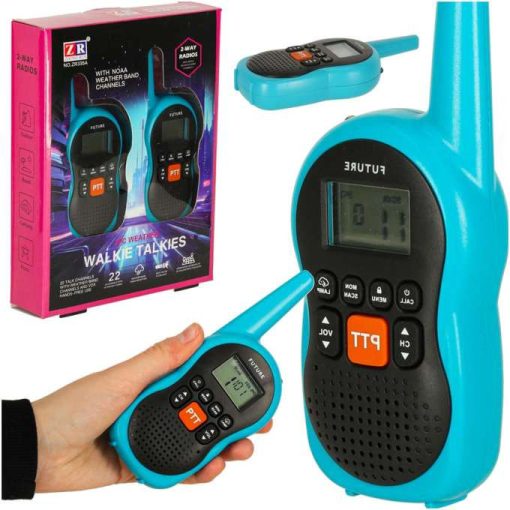 Walkie-talkie walkie-talkie gyerekeknek, hatótávolság 3 km, 2 db-os készlet.