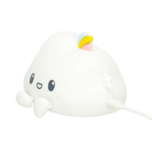 Gyerek éjjeli lámpa, szilikon tapintású, puha LED fehér RGB felhő