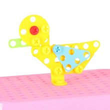 Építőkockák kirakós bőröndben kreatív mozaik + unikornis csavarhúzó