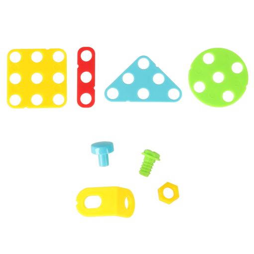 Építőkockák kirakós bőröndben kreatív mozaik + unikornis csavarhúzó