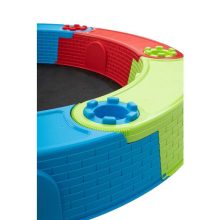 Színes Műanyag Homokozó, Összecsukható Padokkal, 170 Cm