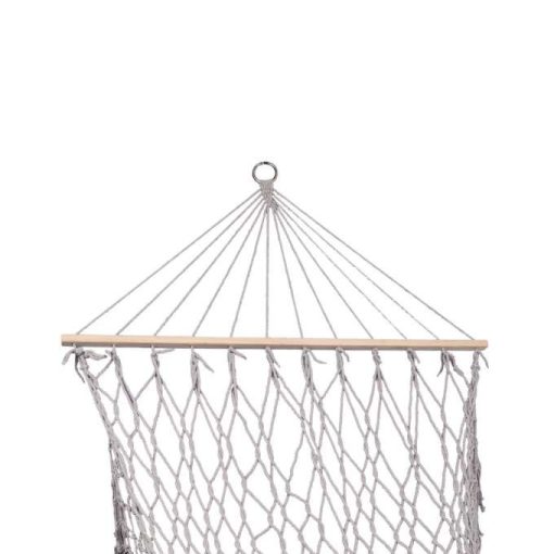 Kerti függőágy bohém háló rojtos függesztett nyugágy makramé 200cm szürke