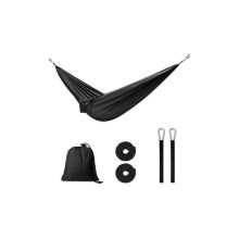 Hordozható kemping függőágy, 260 cm, 120 kg, fekete