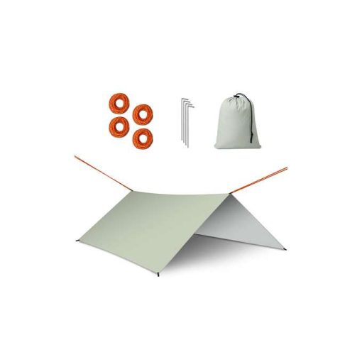 Ponyva, ponyvás kempingsátor, függőágy, esővédő, 300 cm, szürke