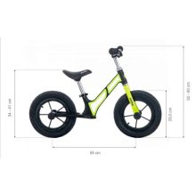 Leo Egyensúlykerékpár 12" 3+ Zöld Gimme Futóbicikli 