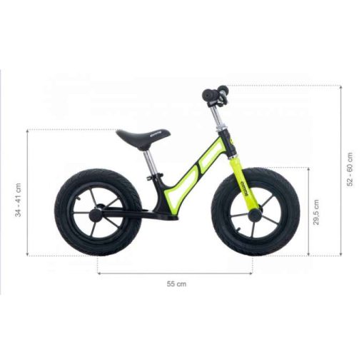 Leo Egyensúlykerékpár 12" 3+ Zöld Gimme Futóbicikli 