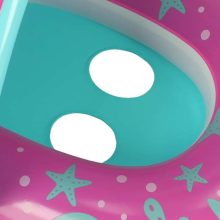 Felfújható Gyűrű Gyerekeknek, Üléssel És Tetővel, Rózsaszín, 1-2 Éves Korig, 18 Kg