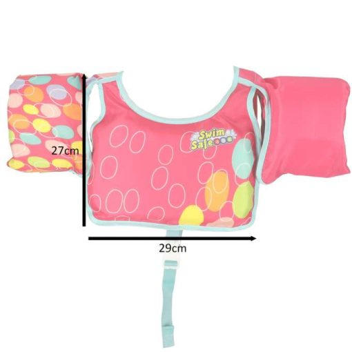 Nedves mellény ujjakkal úszókapokhoz 3-6 éves gyermekeknek 19-30 kg BESTWAY 32174 rózsaszín