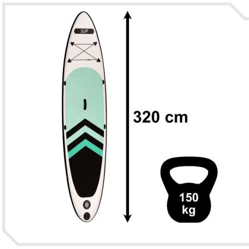 Sup Felfújható Deszka Paddleboard Tartozékokkal 320cm 150kg