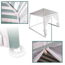 Sátor kerti parti pavilon kereskedelmi pavilon fehér 2,4x2,4m