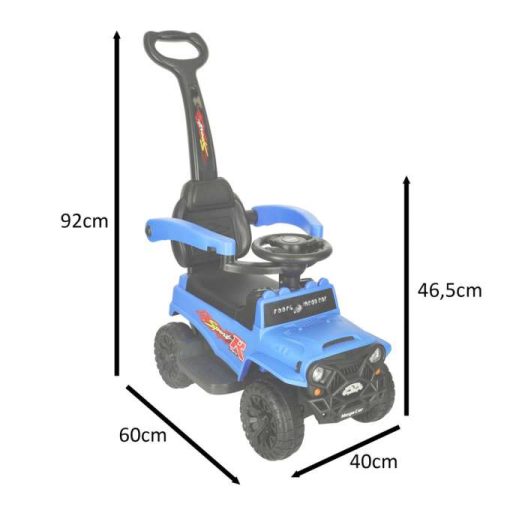 Ráülős terepjáró autó hanggal és kék fénnyel