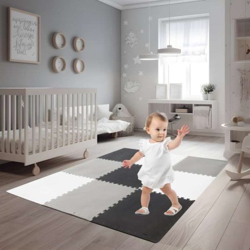 Hab Kirakószőnyeg 9 Db. Szürke-krémes