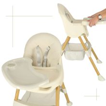 Krémszínű Etetőszék Tárolótálcával