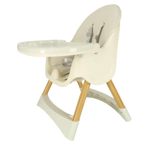 Krémszínű Etetőszék Tárolótálcával