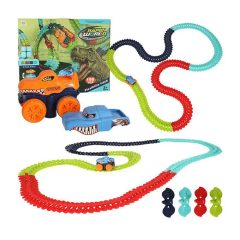 Rugalmas versenypálya, autók, csúszdák, 198 db. 132 cm Rugalmas versenypálya, autók, csúszdák, 198 db. 132 cm