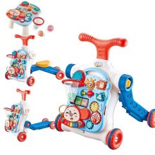  Multifunkciós Járássegítő Tolójárós, Lovagolható Interaktív Asztal 5 Az 1-ben