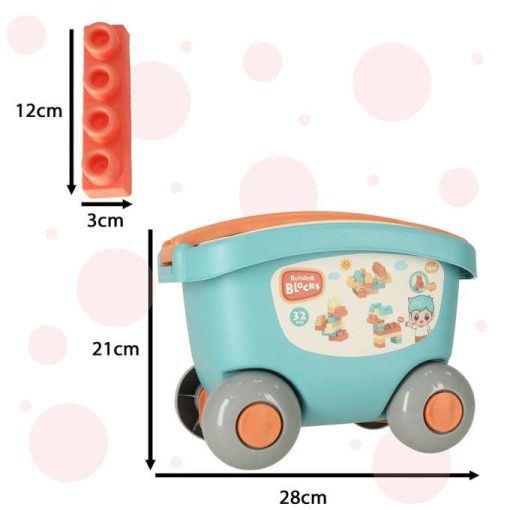 Blokkok Kocsikonténerben Fedővel 32 Elem