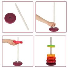 Szivárványtorony Piramis Fogaskerekek Spirális Egymásra Rakása