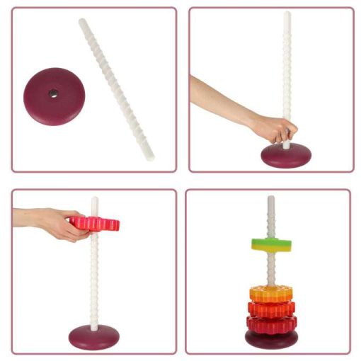 Szivárványtorony Piramis Fogaskerekek Spirális Egymásra Rakása