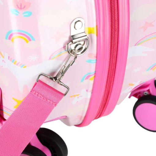 Utazóbőrönd gyerekeknek kerekeken kézipoggyász unikornis