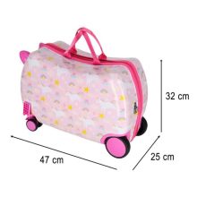 Utazóbőrönd gyerekeknek kerekeken kézipoggyász unikornis