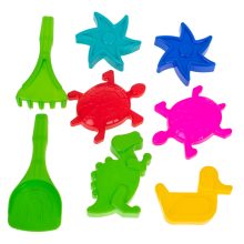 Diplo W-127 Sandbox Játékok Homokozó Vödör Lapát Gereblye Formák 9el.