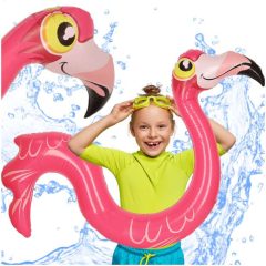 Felfújható úszógumi flamingóval, 131 cm