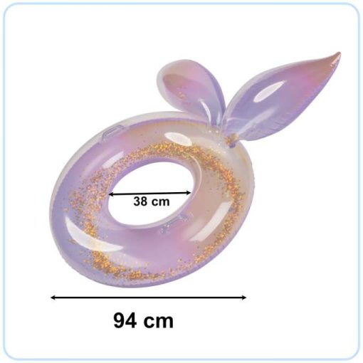 Felfújható úszógyűrű sellő csillogó galaxissal 94 cm XXL max 60kg