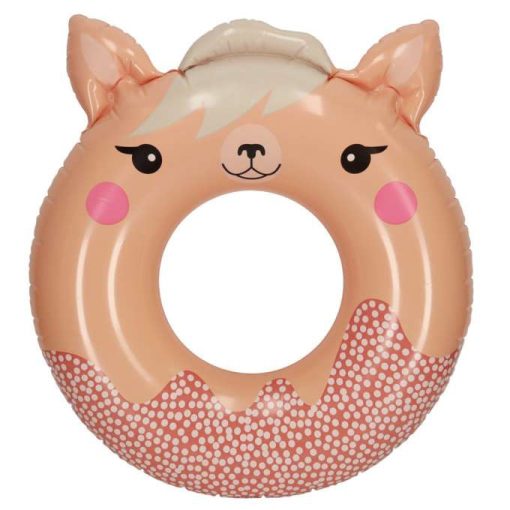 INTEX 59266 Úszógyűrű, felfújható strandponton, láma, max. 40kg, 76cm