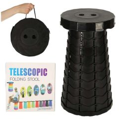 Összecsukható szék, teleszkópos, hordozható turistaszék, fekete, 200 kg   Összecsukható szék, teleszkópos, hordozható turistaszék, fekete, 200 kg