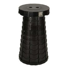 Összecsukható szék, teleszkópos, hordozható turistaszék, fekete, 200 kg