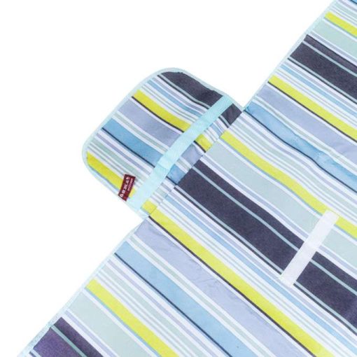 Strandszőnyeg, vízálló pikniktakaró, összecsukható strandtáska XXL 200x200cm, kék