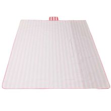 Strandszőnyeg, vízálló pikniktakaró, összecsukható strandtáska XXL 200x200cm, rózsaszín