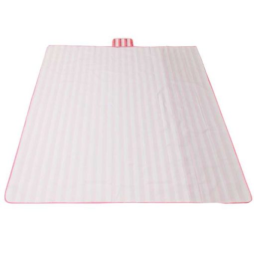 Strandszőnyeg, vízálló pikniktakaró, összecsukható strandtáska XXL 200x200cm, rózsaszín