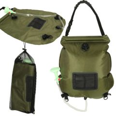 Napelemes kempingzuhany 20L XXL hőmérővel