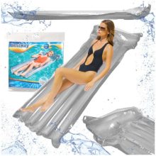 Felfújható strandmatrac úszáshoz a medence vizében BESTWAY 44013 szürke 90kg 183cm