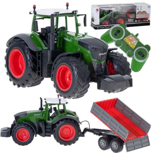 Rc Traktor 2.4g 4ch Pótkocsival 1:16 Kürt