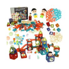 Márvány Mágnesblokkok, Világító Golyós Pálya, 202 Elem