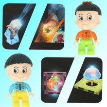 Márvány Mágnesblokkok, Világító Golyós Pálya, 202 Elem