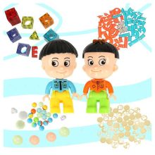 Márvány Mágnesblokkok, Világító Golyós Pálya, 202 Elem