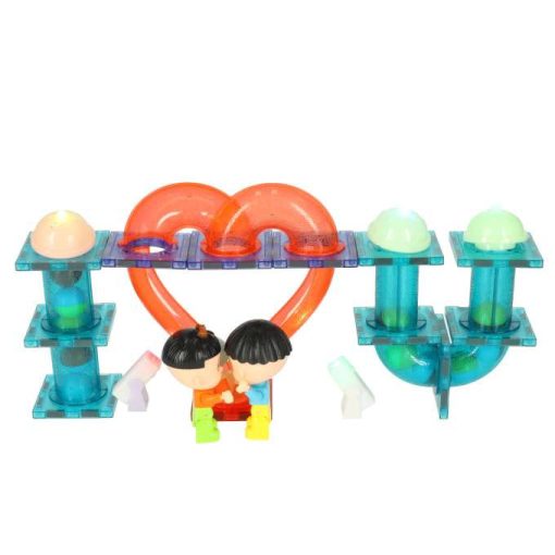 Márvány Mágnesblokkok, Világító Golyós Pálya, 202 Elem