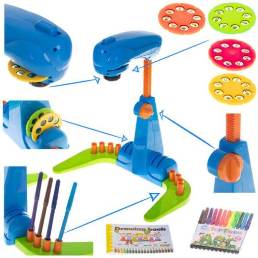 Projektor, Pauszpapír, Kék Diák A Rajztanuláshoz Gyerekeknek