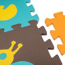 Habszivacs Kirakószőnyeg Gyerekeknek 9 Db. Színes Állatok 85cm X 85cm X 1cm