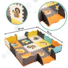 Habszivacs Kirakószőnyeg / Járóka Gyerekeknek 25db. Színes Állatok 114cm X 114cm X 1cm