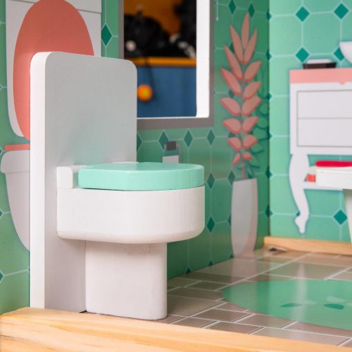 Fa Babaház + Pasztell Bútor 117cm 