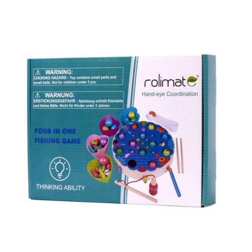 Montessori Horgászhernyó Családi Játék