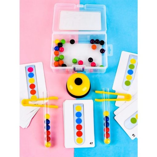  Oktatási Puzzle Színes Montessori Golyókból