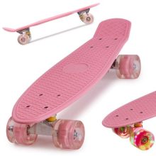 Penny Board Gördeszka Szilikon Kerekekkel, 56 Cm, Led -fény, Világoskék