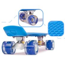 Penny Board Gördeszka Szilikon Kerekekkel, 56 Cm, Led -fény, Világoskék