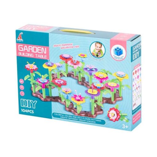 Építőelemek Virágoskerti Virágok Építőkészlet 104el